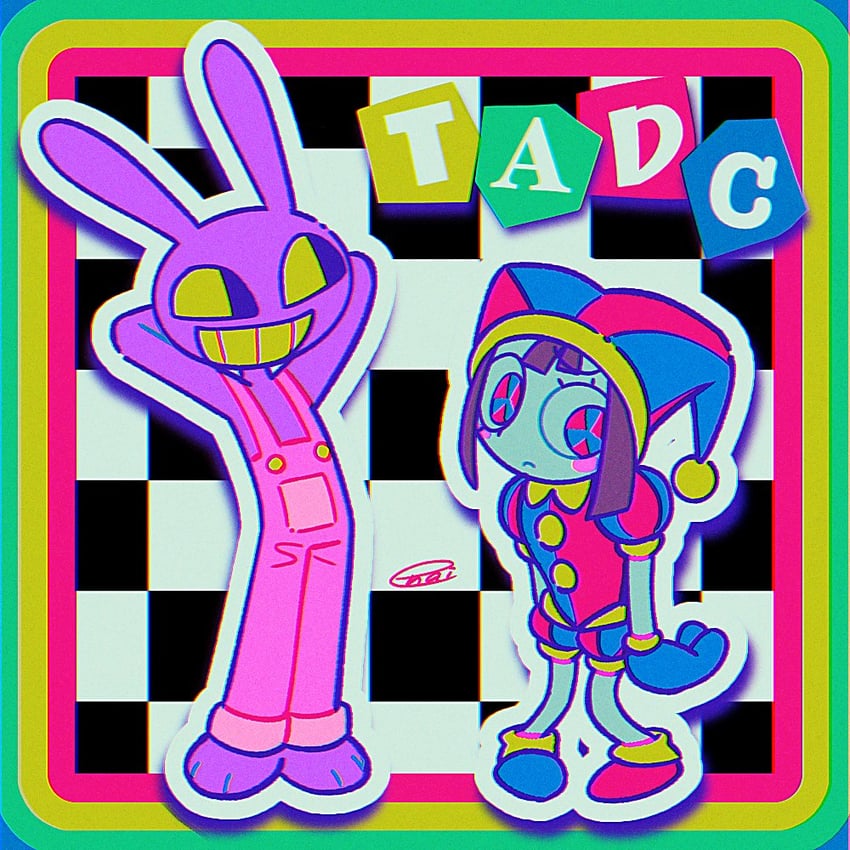 pomni and jax (the amazing digital circus) drawn by menma_(enaic31)