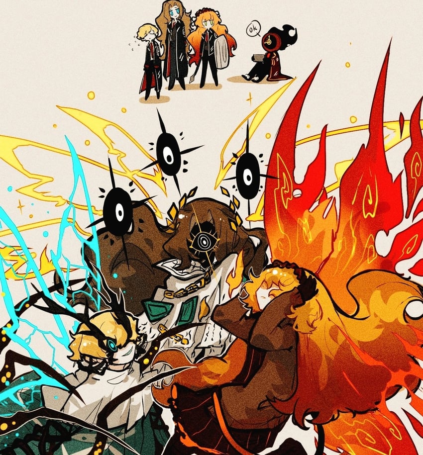 ishmael, sinclair, dante, and rodion (project moon and 1 more) drawn by aislan