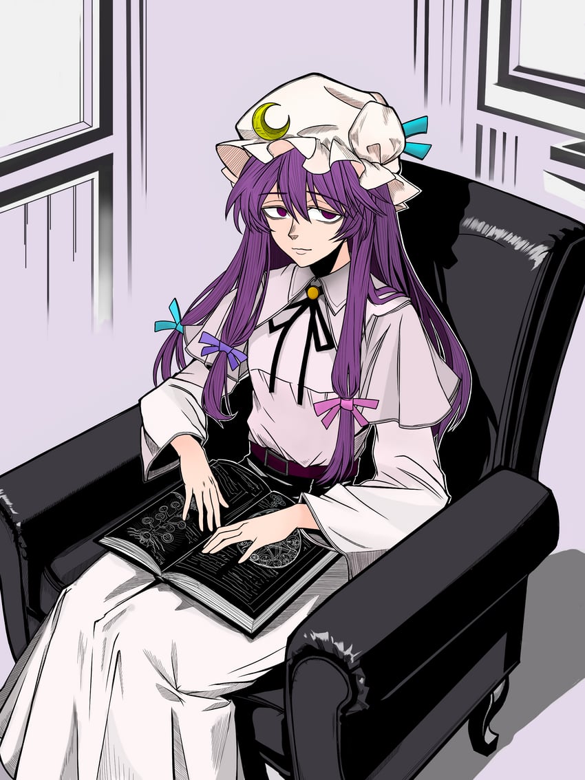 patchouli knowledge (touhou) drawn by ryoan_(voyagehermitage)