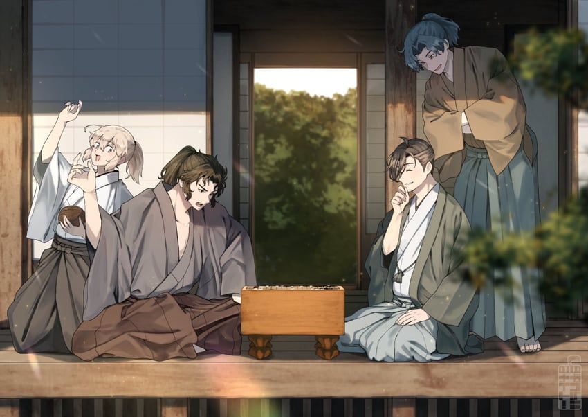 okita souji, saitou hajime, hijikata toshizou, and yamanami keisuke (fate and 1 more) drawn by teria_(teriarian)