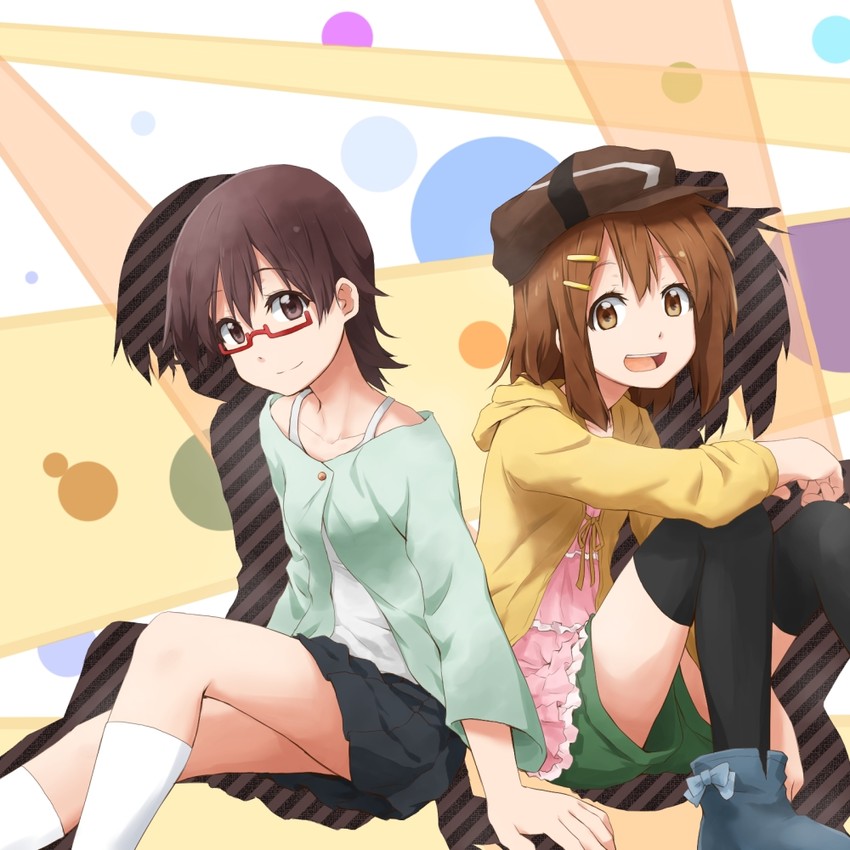 hirasawa yui and manabe nodoka (k-on!) drawn by kagiana