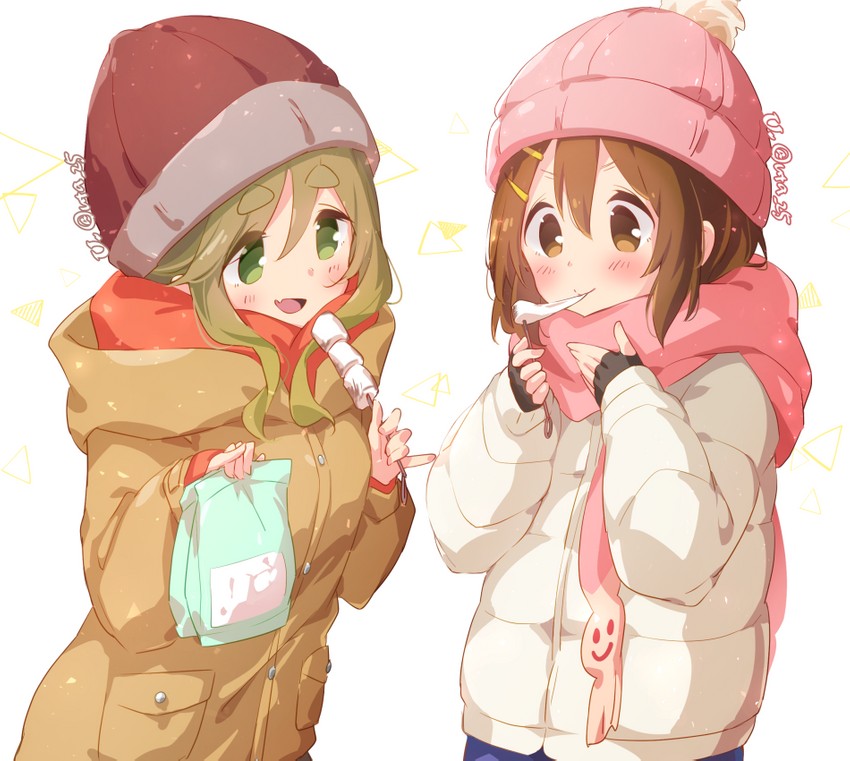 hirasawa yui and inuyama aoi (k-on! and 1 more) drawn by uta_25