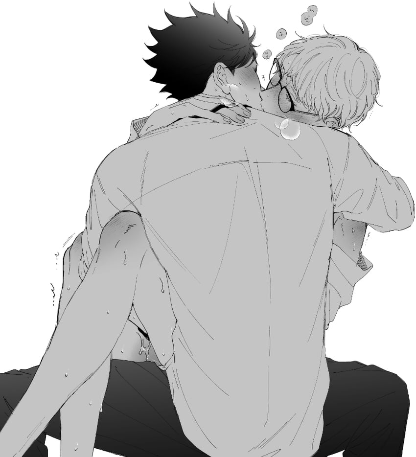 kuroo tetsurou and tsukishima kei (haikyuu!!) drawn by ynk_vv