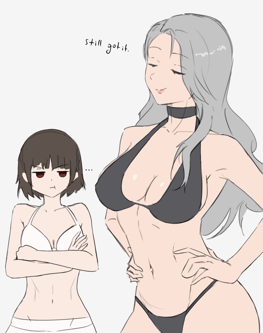 niijima makoto and niijima sae (persona and 1 more) drawn by n7grey
