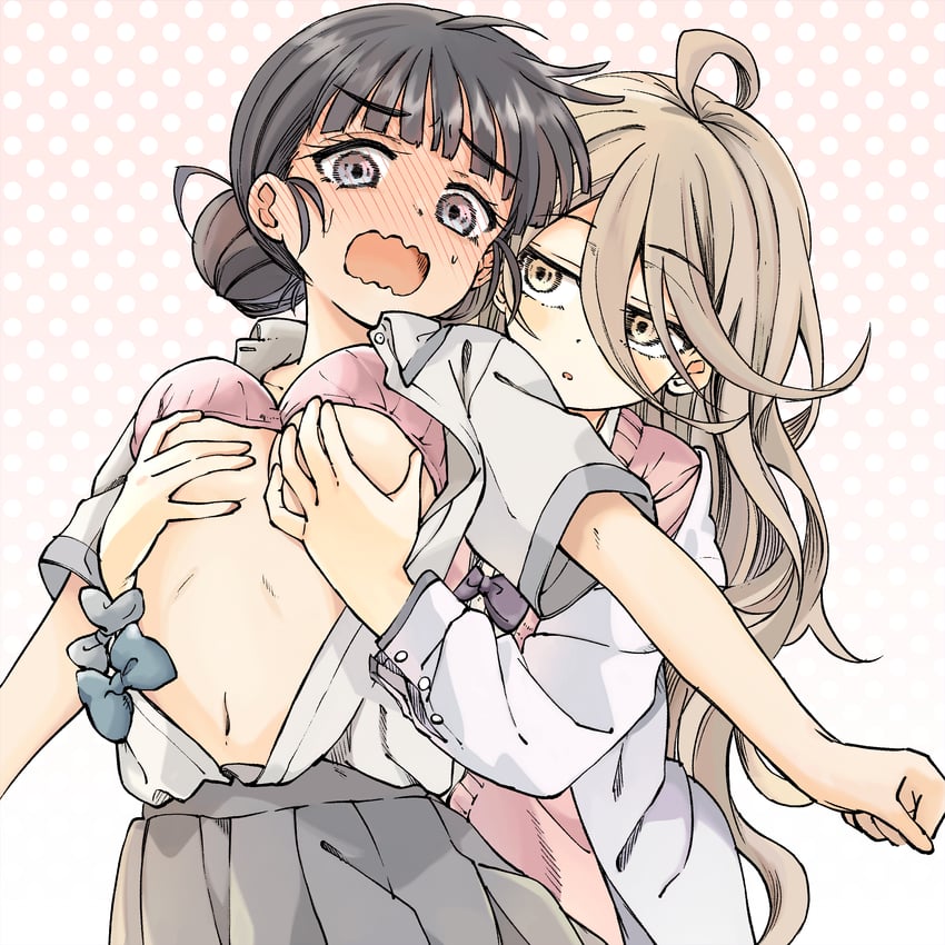 shikiya yumeko and basori tiara (make heroine ga oo sugiru!) drawn by fukaku-tei
