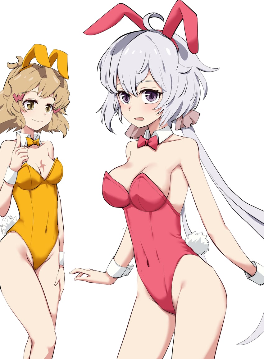 yukine chris and tachibana hibiki (senki zesshou symphogear) drawn by suzunari-sakuya