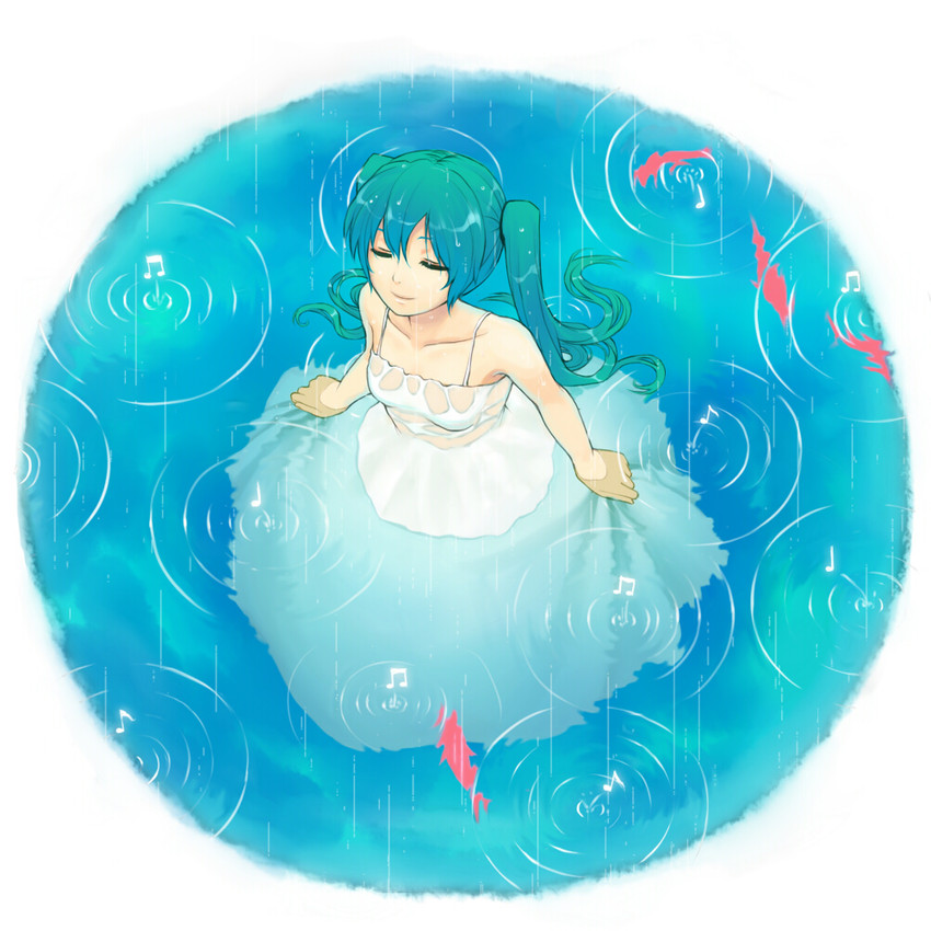 hatsune miku (vocaloid) drawn by urue