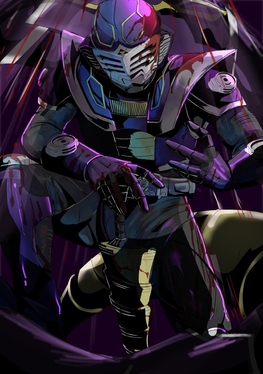 kamen rider ouja and venosnaker (kamen rider and 1 more) drawn by sahimi777