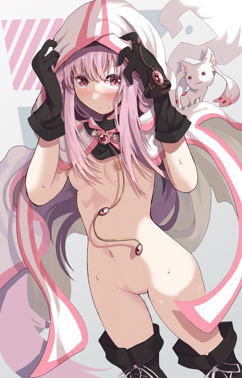 tamaki iroha and small kyubey (mahou shoujo madoka magica and 1 more) drawn by bonkareohagi