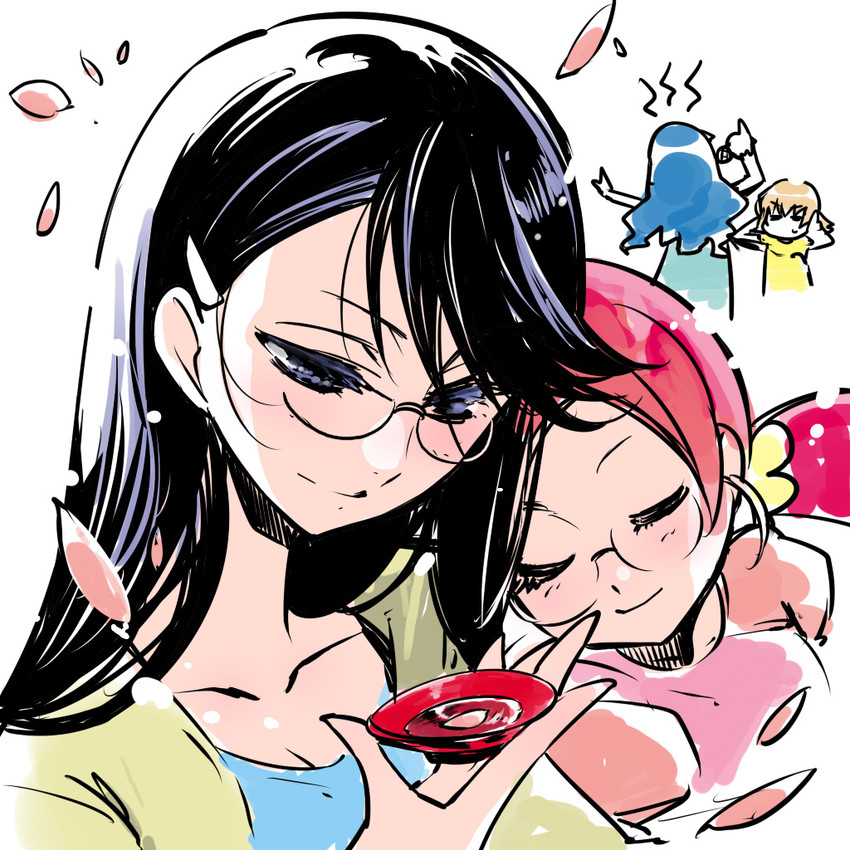 kurumi erika, hanasaki tsubomi, tsukikage yuri, and myoudouin itsuki (precure and 1 more) drawn by ishida_akira