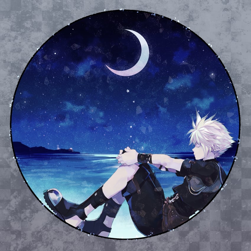 cloud strife (final fantasy and 2 more) drawn by saki_(hxaxcxk)