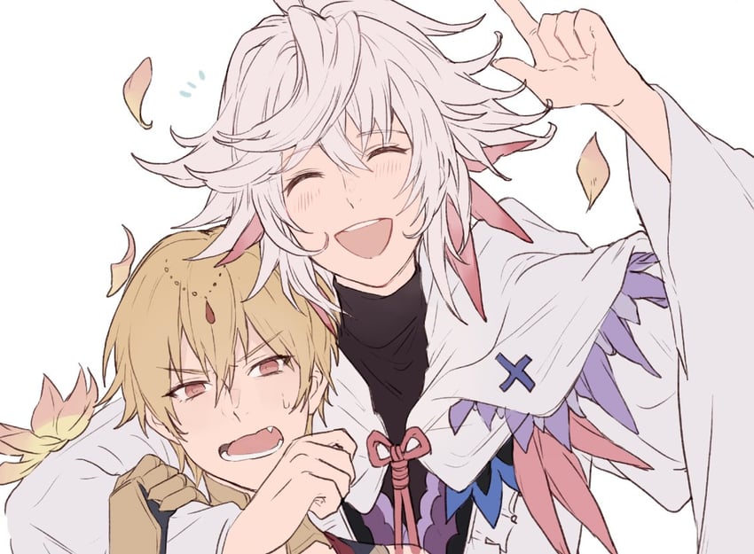 merlin and gilgamesh (fate and 1 more) drawn by waltz_(tram)