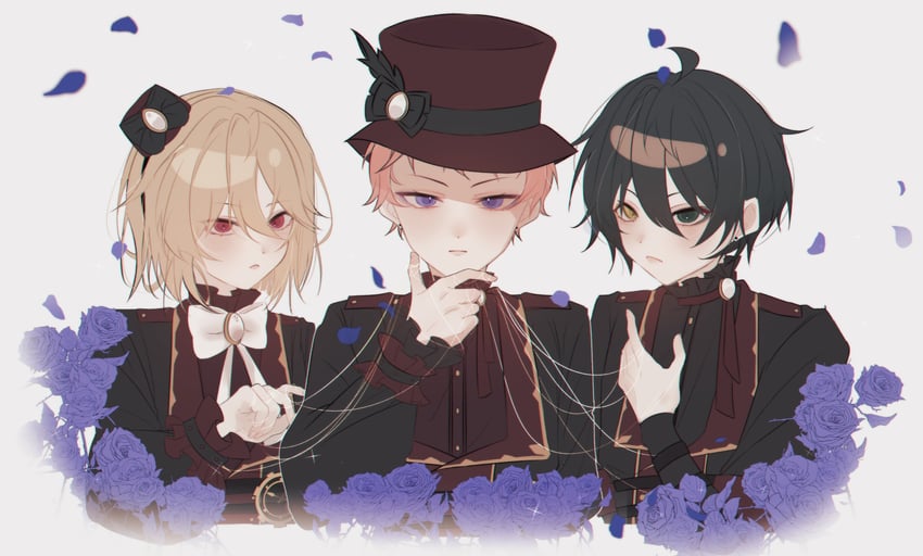 kagehira mika, itsuki shu, and nito nazuna (ensemble stars!) drawn by nailoko