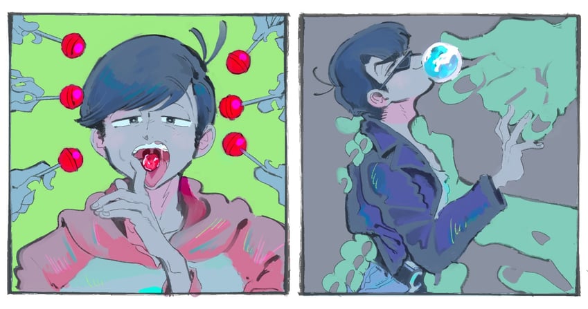 matsuno osomatsu and matsuno karamatsu (osomatsu and 1 more) drawn by korozikoro