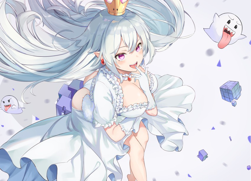 princess king boo and boo (mario and 2 more) drawn by mosta_(lo1777789)
