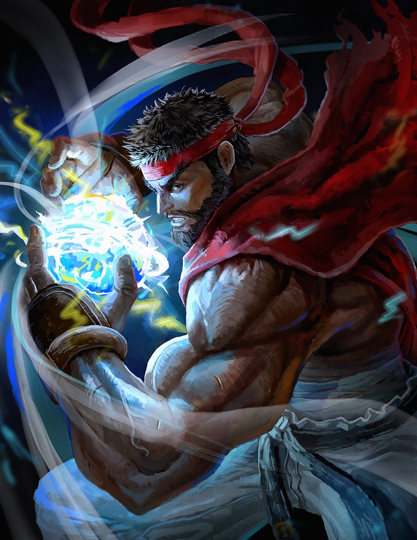 ryu (street fighter and 1 more) drawn by yanmanxplore