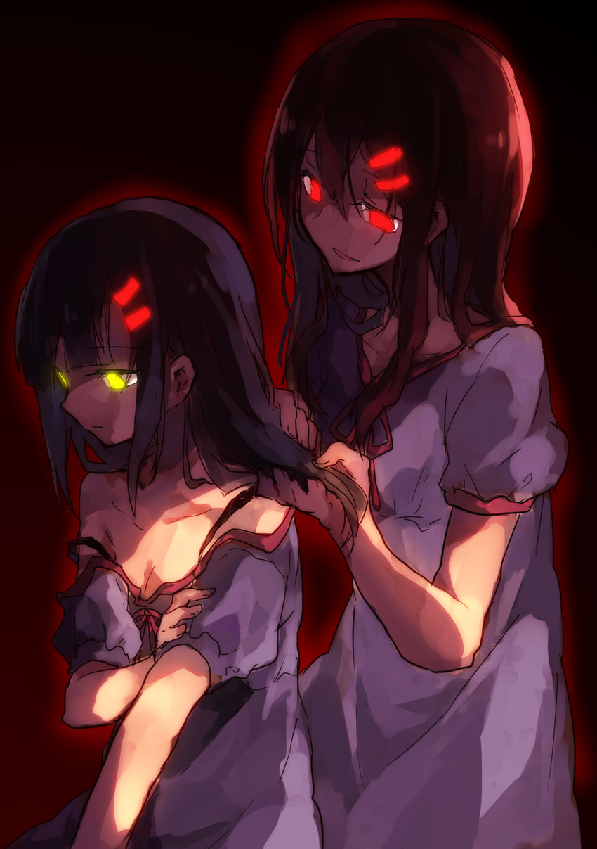 tateyama ayano and asahina hiyori (kagerou project) drawn by mihan_(barukanpasu)