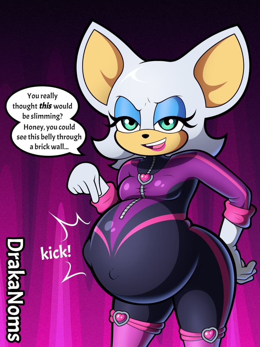 rouge the bat (sonic and 1 more) drawn by drakanoms