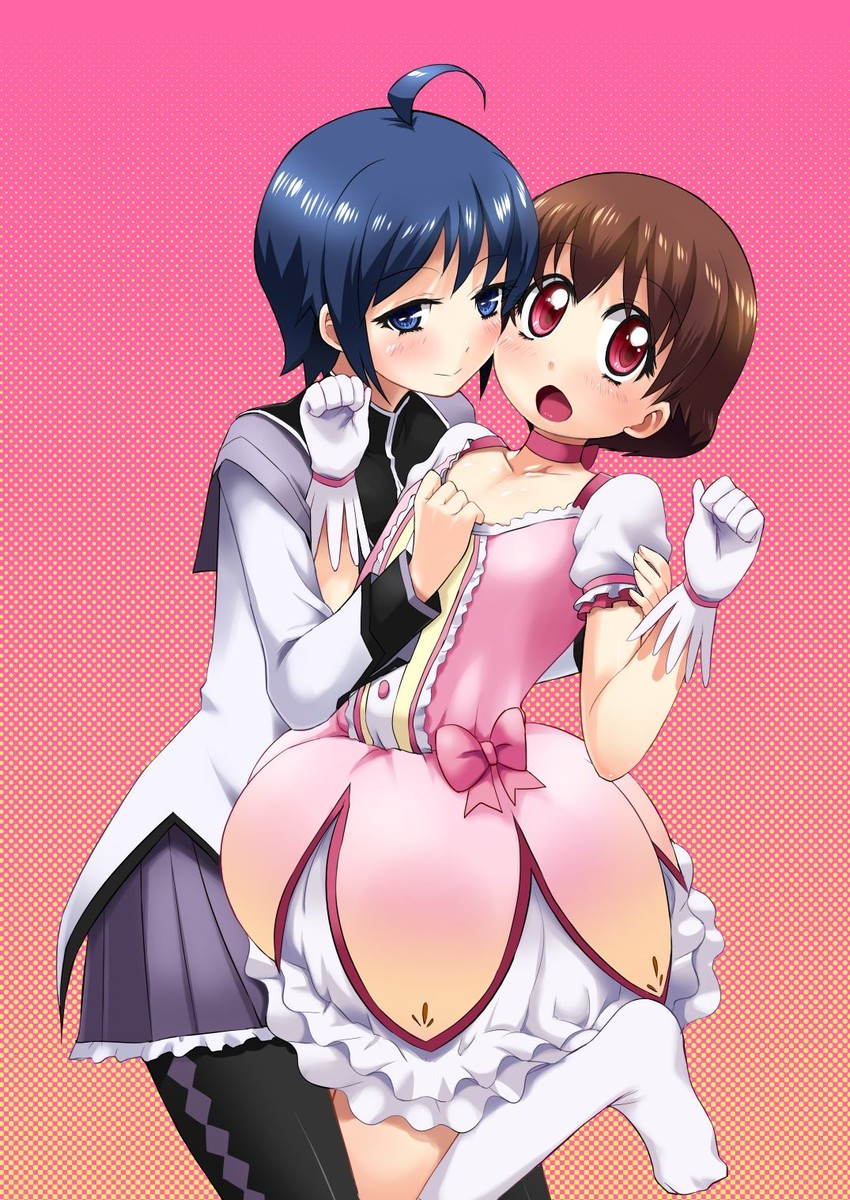 akemi homura and kaname madoka (original and 1 more) drawn by ereraero