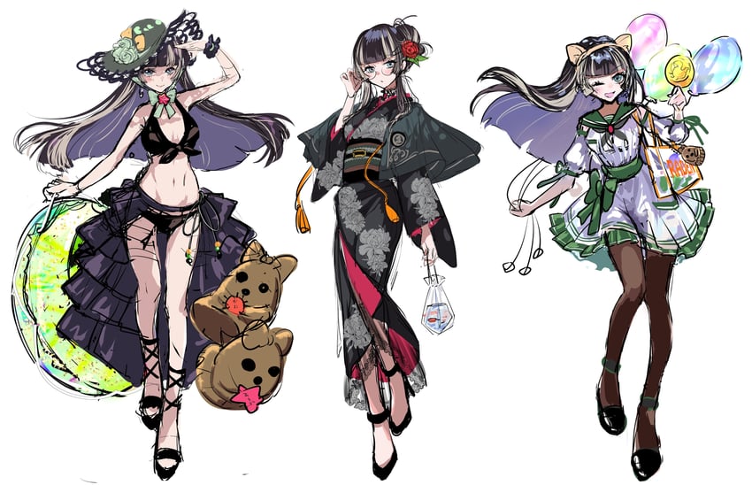 juufuutei raden (hololive and 1 more) drawn by chiyokurayuki