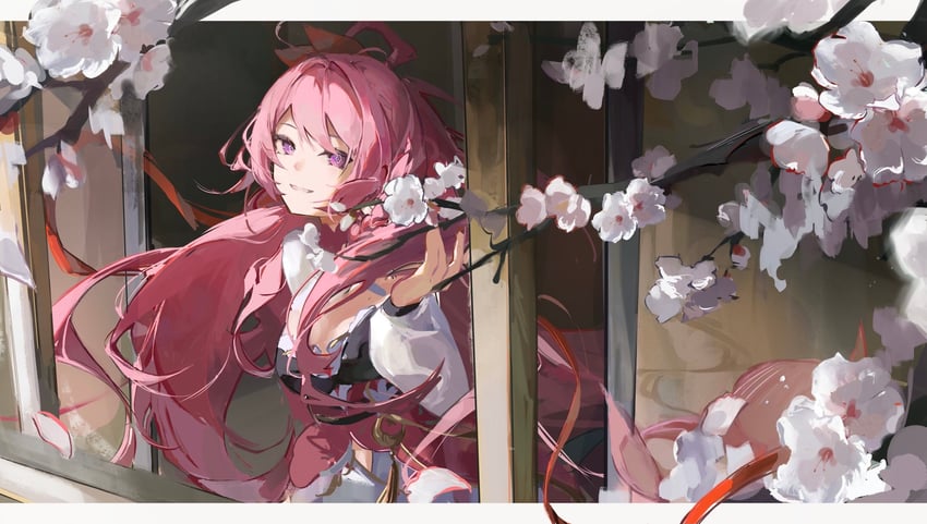 elysia (honkai and 1 more) drawn by mg_(mg2023_athena)