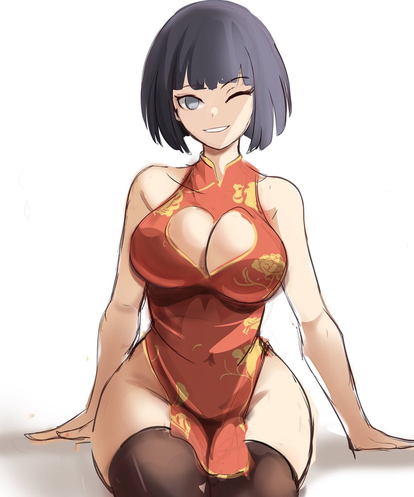 hyuuga hinata (naruto and 1 more) drawn by rakeemspoon