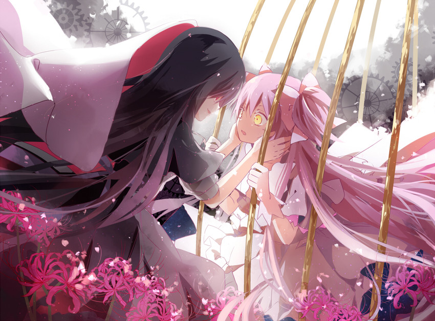 akemi homura, kaname madoka, ultimate madoka, and akuma homura (mahou shoujo madoka magica and 1 more) drawn by natural_wind