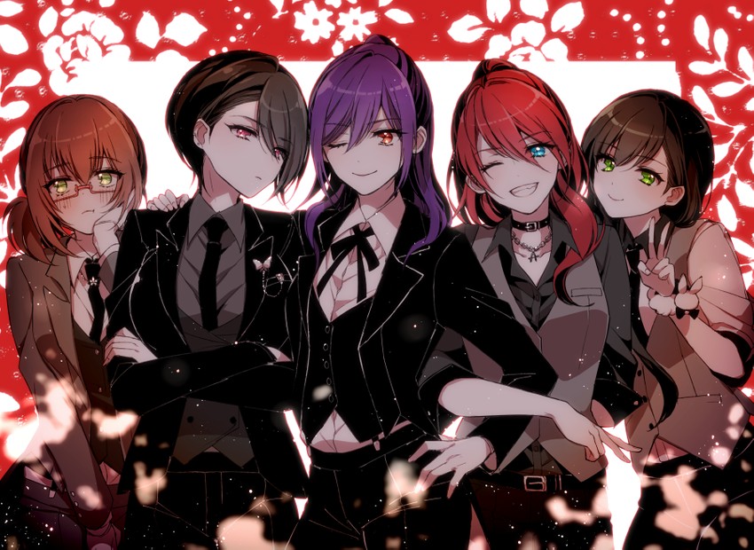 udagawa tomoe, hanazono tae, seta kaoru, yamato maya, and yashio rui (bang dream!) drawn by mamaloni