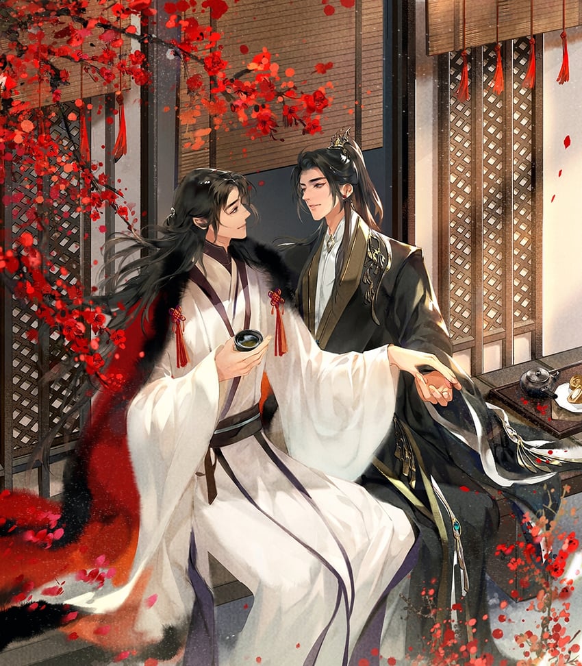 shen qingxian and gu jianshen (xiang feisheng jiu tan lian'ai) drawn by ye_dian_pikaqiu