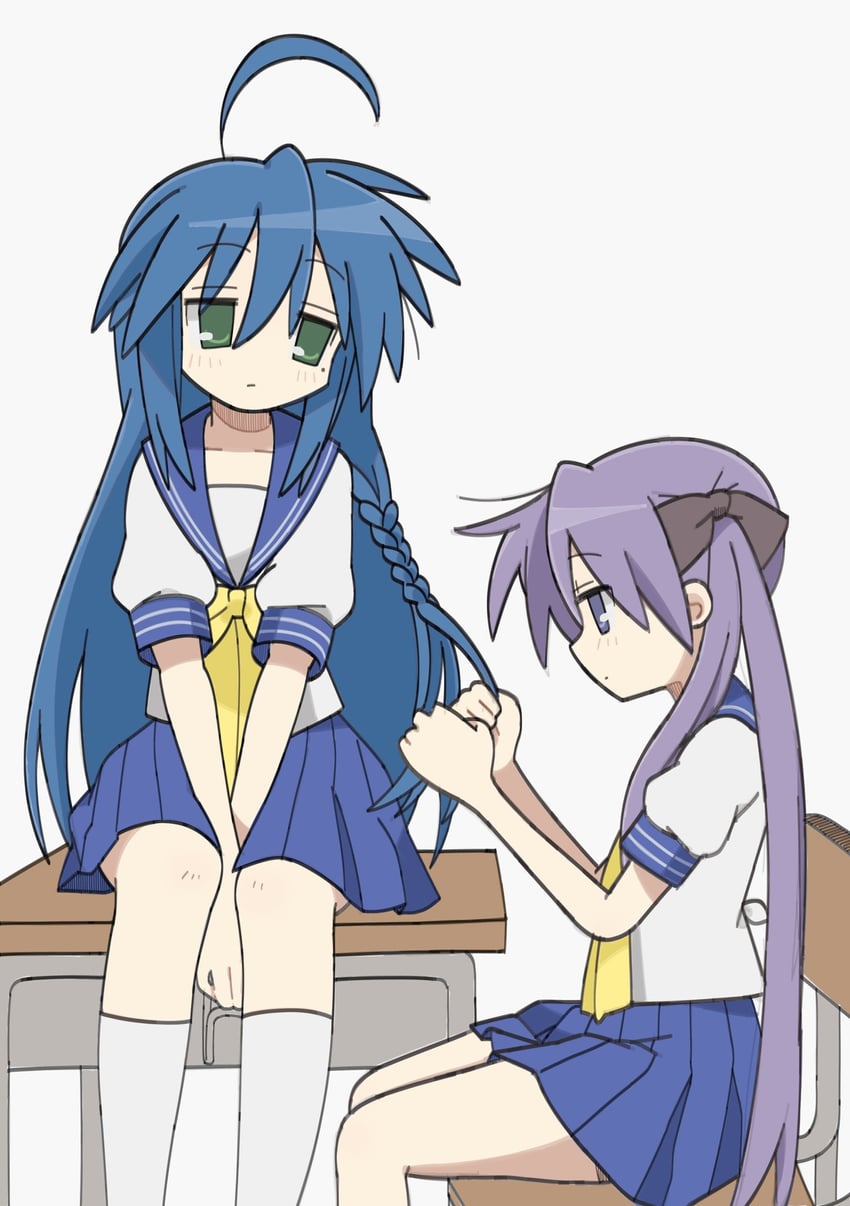 hiiragi kagami and izumi konata (lucky star) drawn by yoyohachi