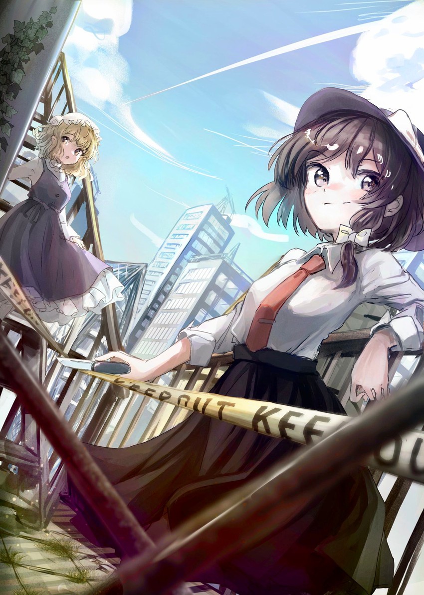 usami renko and maribel hearn (touhou) drawn by minus_(sr_mineka)
