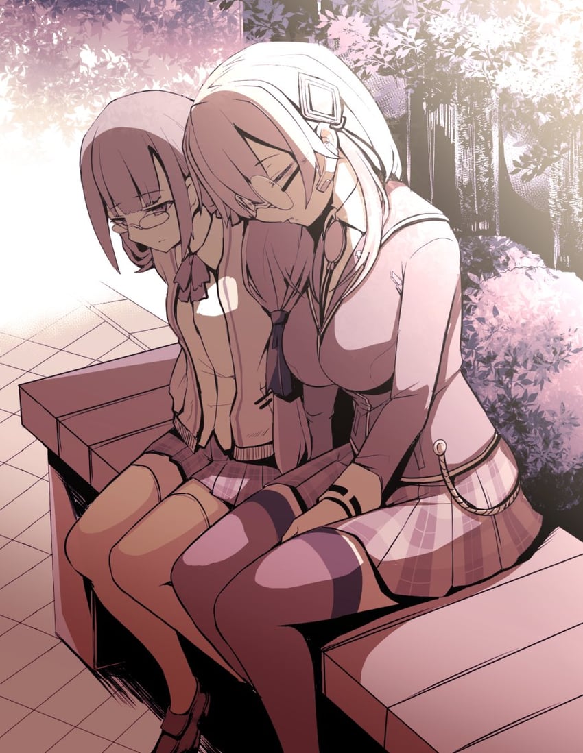 izumi yuki and higuchi seika (heaven burns red) drawn by kenpi_(hs-totyu)