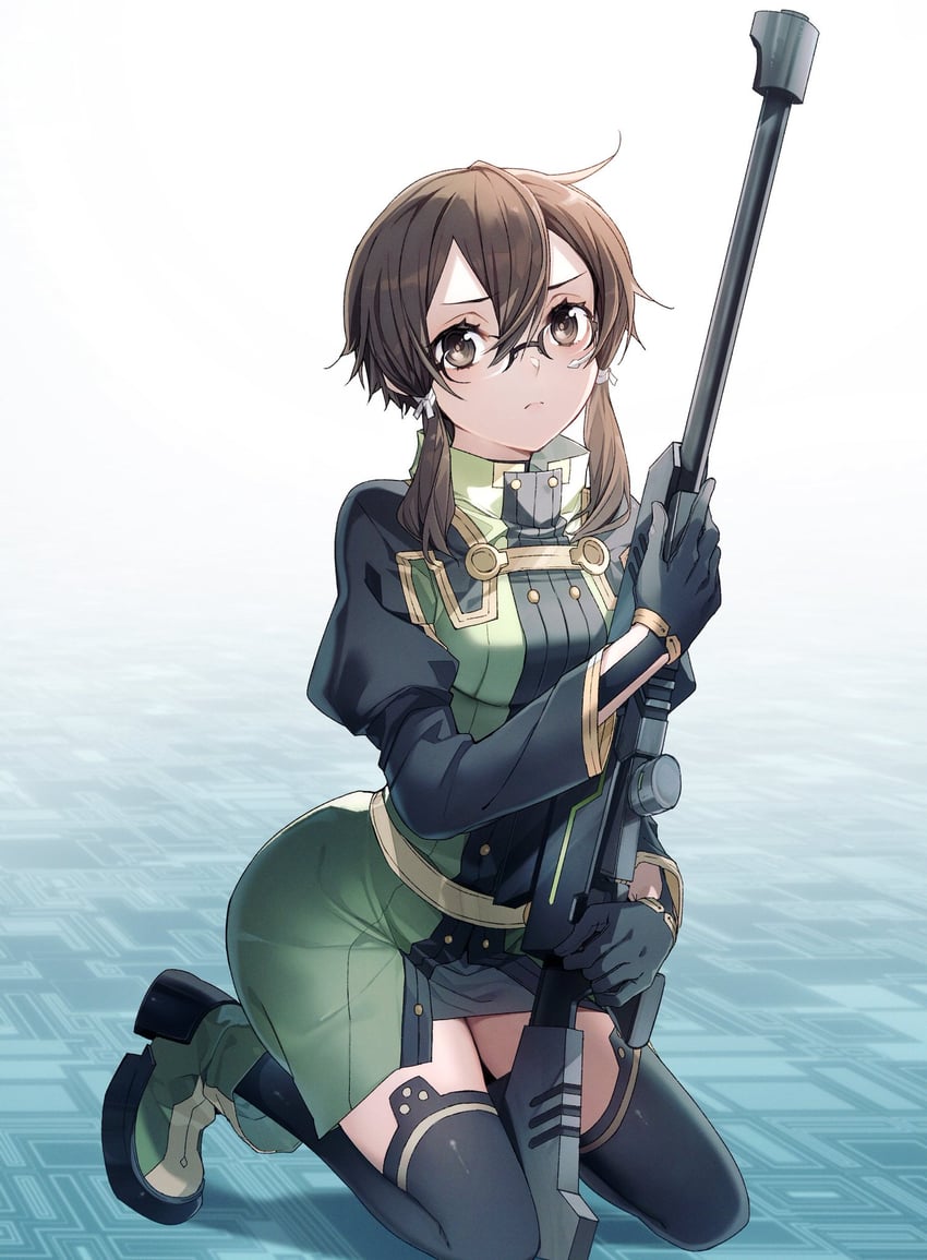 asada shino (sword art online and 1 more) drawn by yoru_kiri