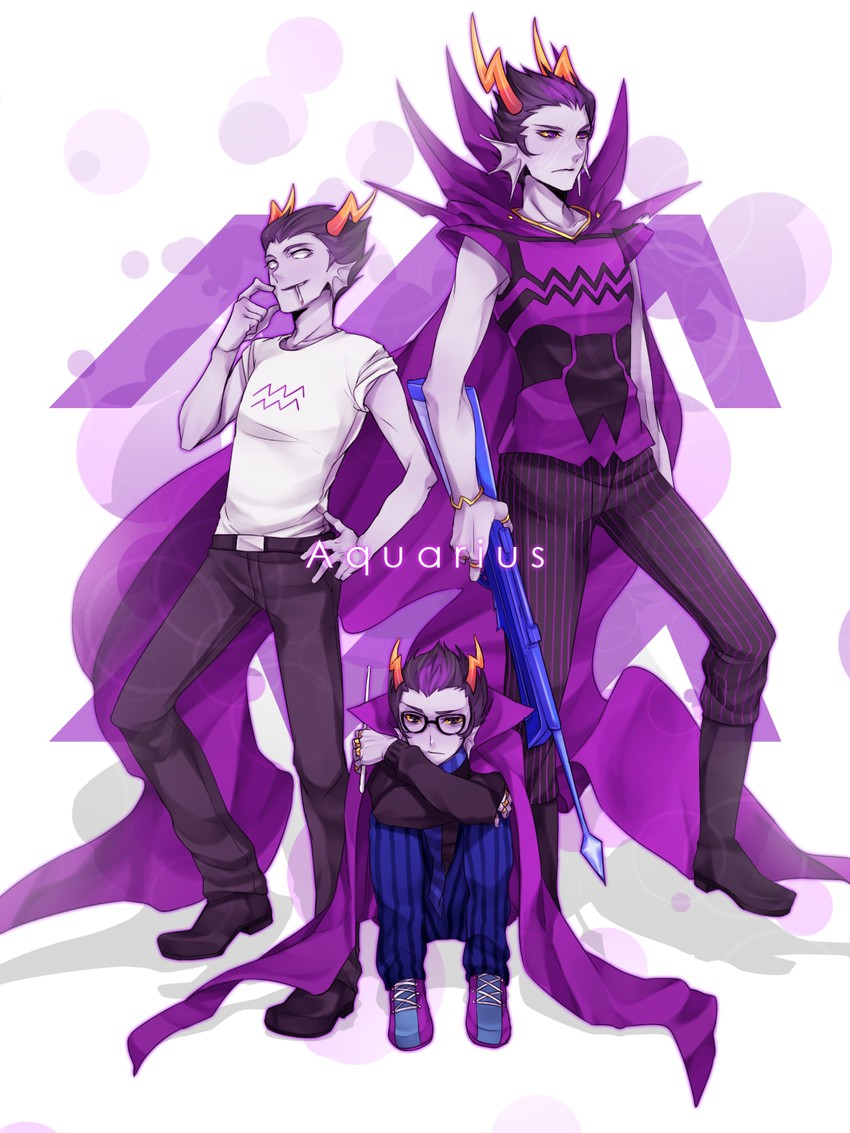 eridan ampora, cronus ampora, and orphaner dualscar (homestuck) drawn by byakuya0315
