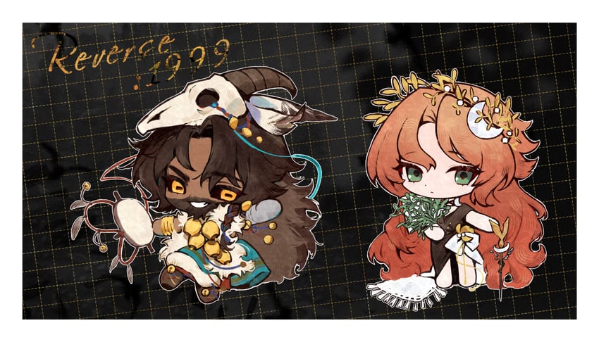 druvis iii and shamane (reverse:1999) drawn by cheongdan_t