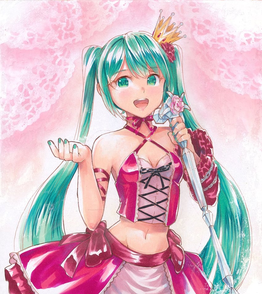 hatsune miku (vocaloid and 2 more) drawn by mayo_riyo