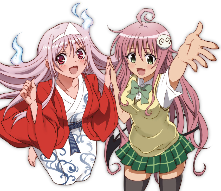 lala satalin deviluke, peke, and yunohana yuuna (to love-ru and 1 more) drawn by onomekaman
