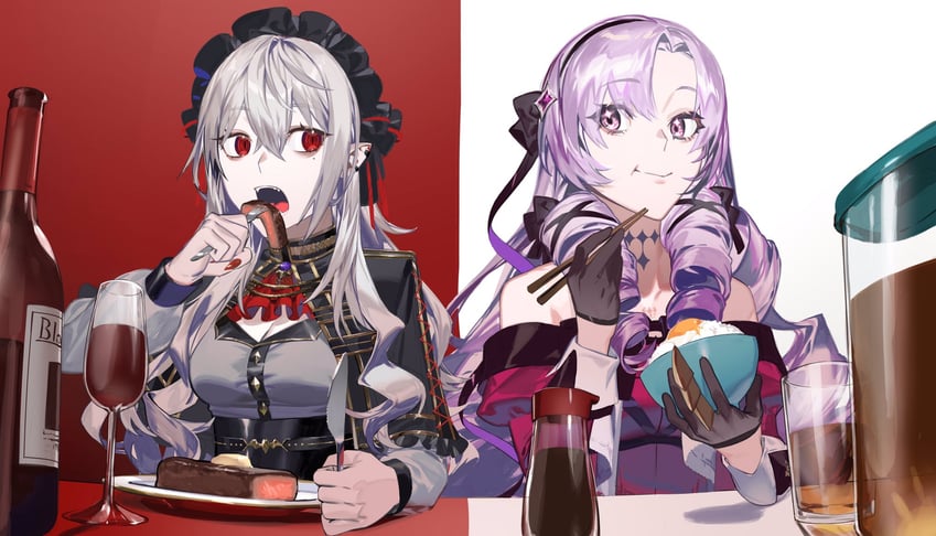 kuzuha, hyakumantenbara salome, and sanya (nijisanji) drawn by serita_jon