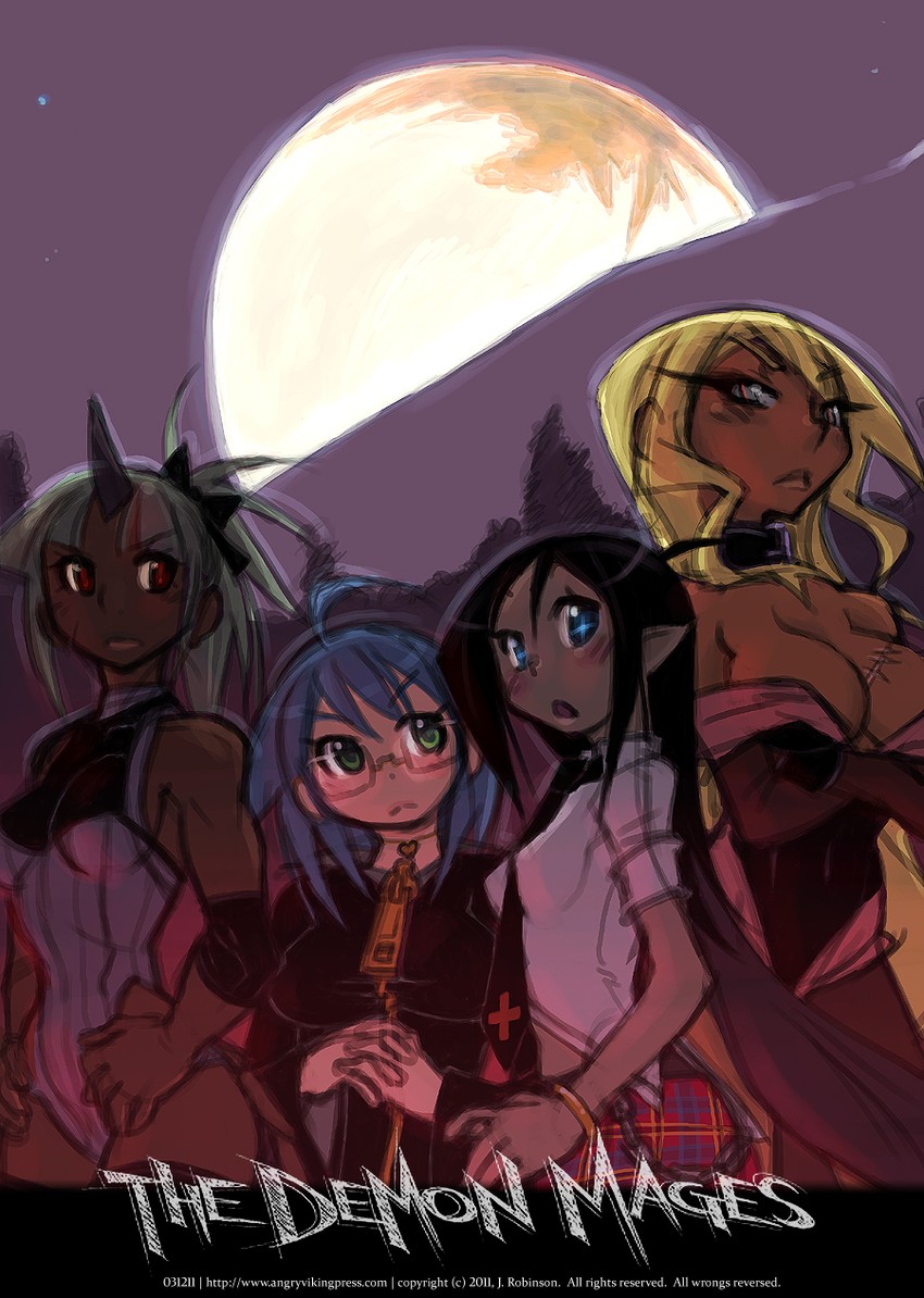 tara olphoros, tess tesryon, ziggy kakziga, and ari laharis (demon mages) drawn by crybringer