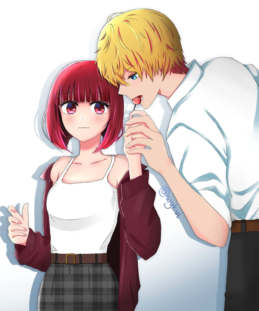 arima kana and hoshino aquamarine (oshi no ko) drawn by wykui