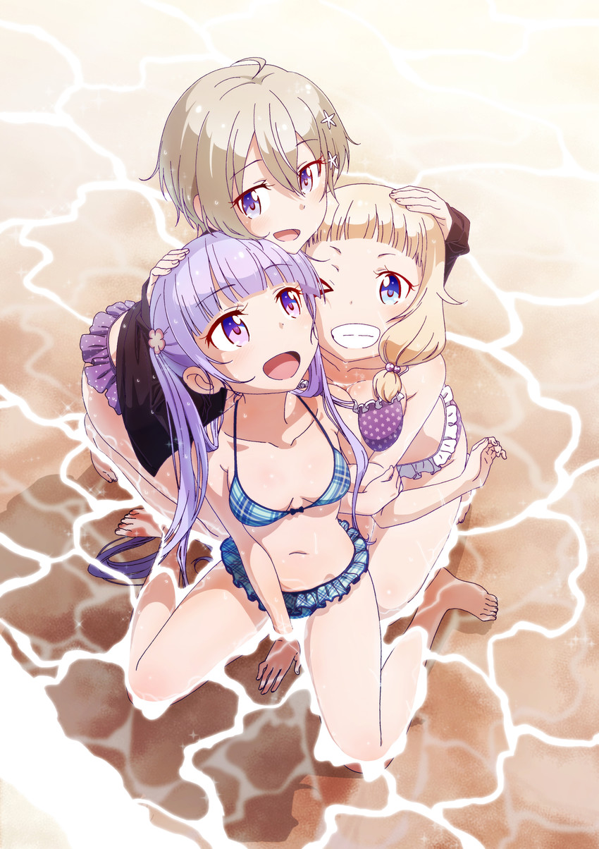 suzukaze aoba, sakura nene, and hoshikawa hotaru (new game!) drawn by makicha_(sasurainopink)