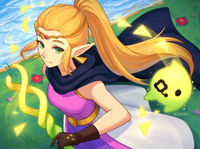 princess zelda and tri (the legend of zelda and 1 more) drawn by caminukai