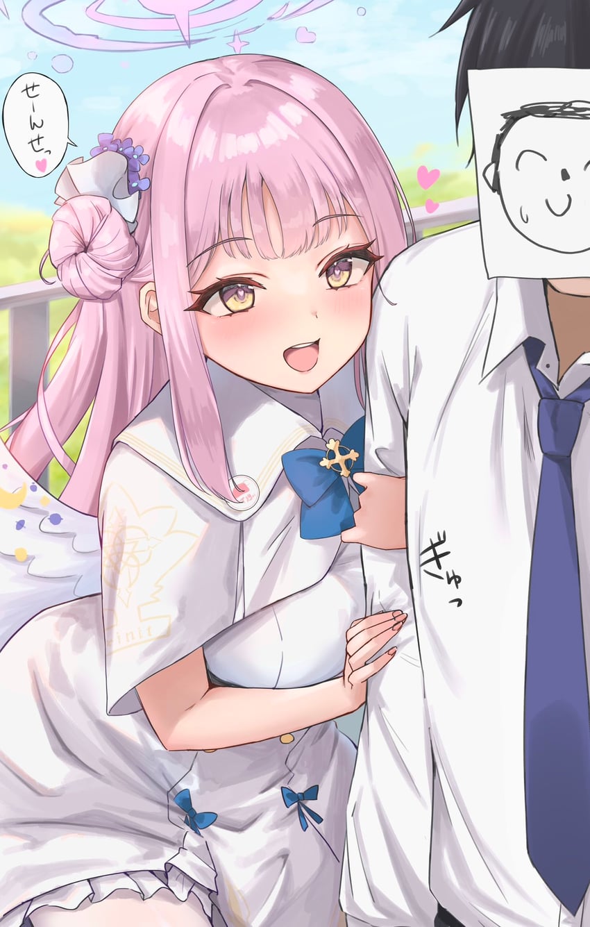 sensei, doodle sensei, and mika (blue archive) drawn by minazuki_(uraha246)