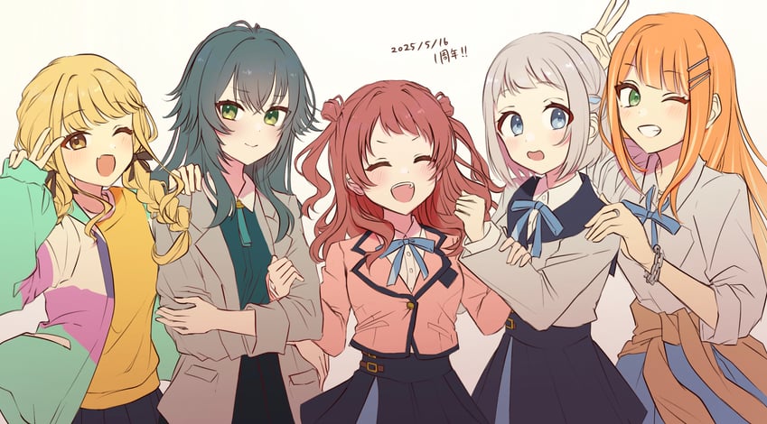 fujita kotone, hanami saki, tsukimura temari, katsuragi lilja, and shiun sumika (idolmaster and 1 more) drawn by yff25147