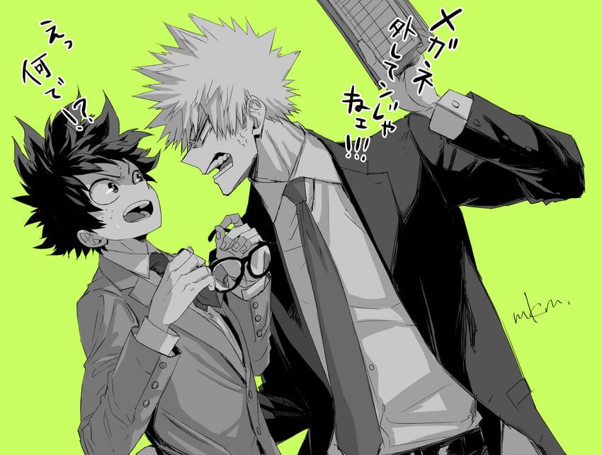 midoriya izuku and bakugou katsuki (boku no hero academia) drawn by mkm_(mkm_storage)