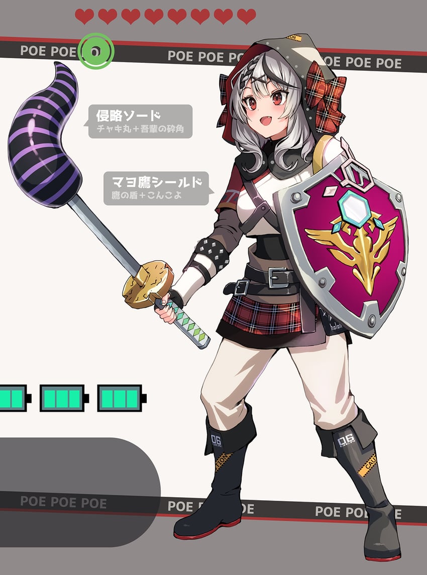 sakamata chloe and la+ darknesss (hololive and 2 more) drawn by kubota_masaki