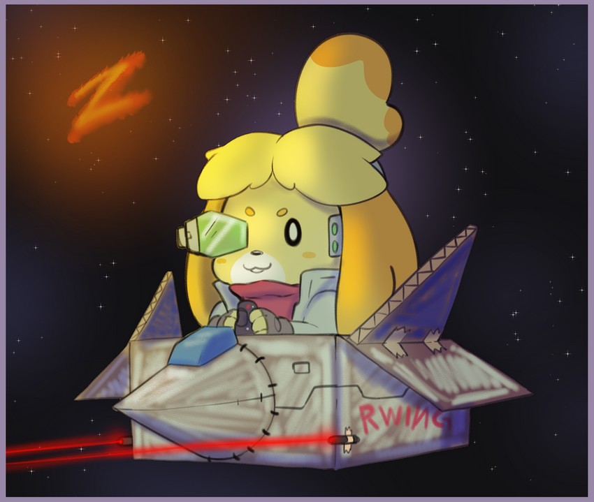 isabelle and falco lombardi (super smash bros. and 2 more) drawn by brachyartz