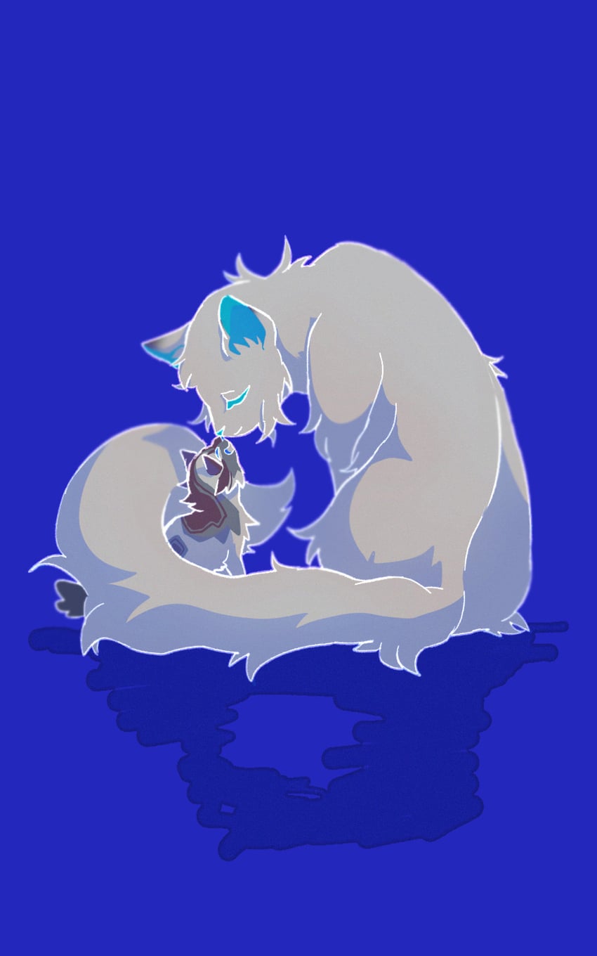 snowfur and mosskit (warrior cats and 1 more) drawn by minamia23