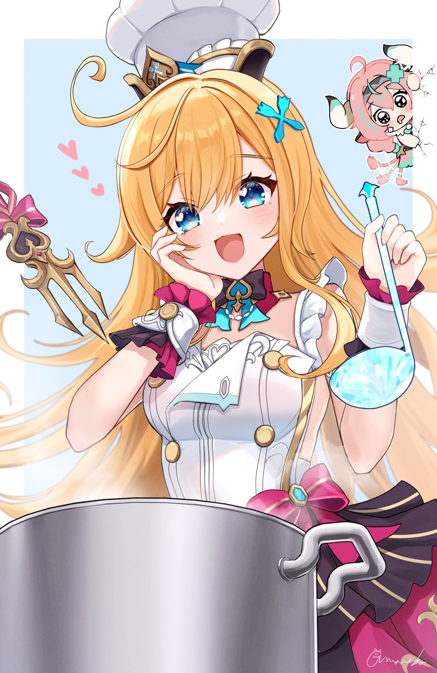 varesa and escoffier (genshin impact) drawn by amaneko_(amaneko_y)