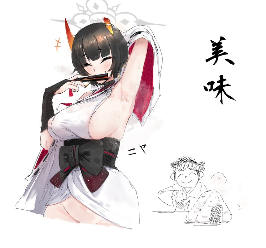 sensei, doodle sensei, and niya (blue archive) drawn by cheng_anderson